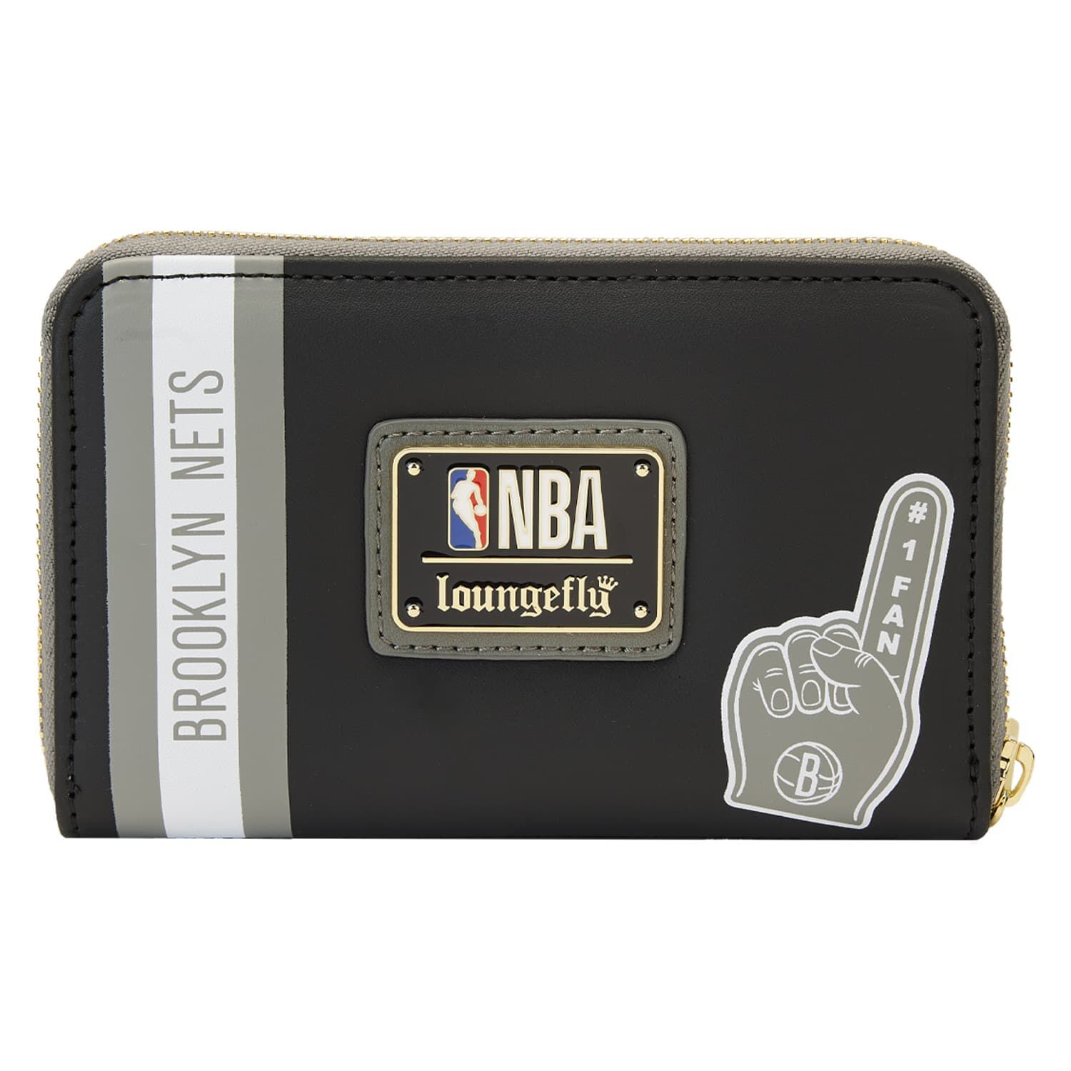NBA Brooklyn Nets Patch Icons Zip Around Wallet - Figurine Wallets NBA - vue 4