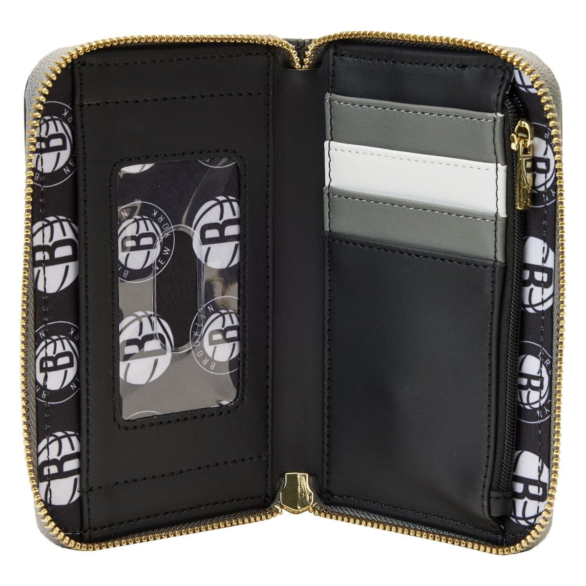 NBA Brooklyn Nets Patch Icons Zip Around Wallet - Figurine Wallets NBA - vue 5