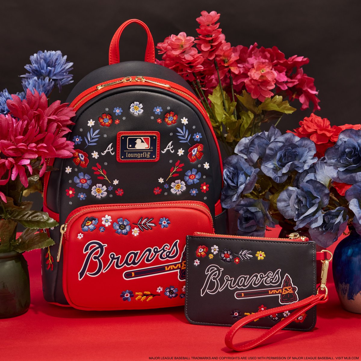 MLB Atlanta Braves Floral Mini Backpack - Figurine Bags MLB - vue 3