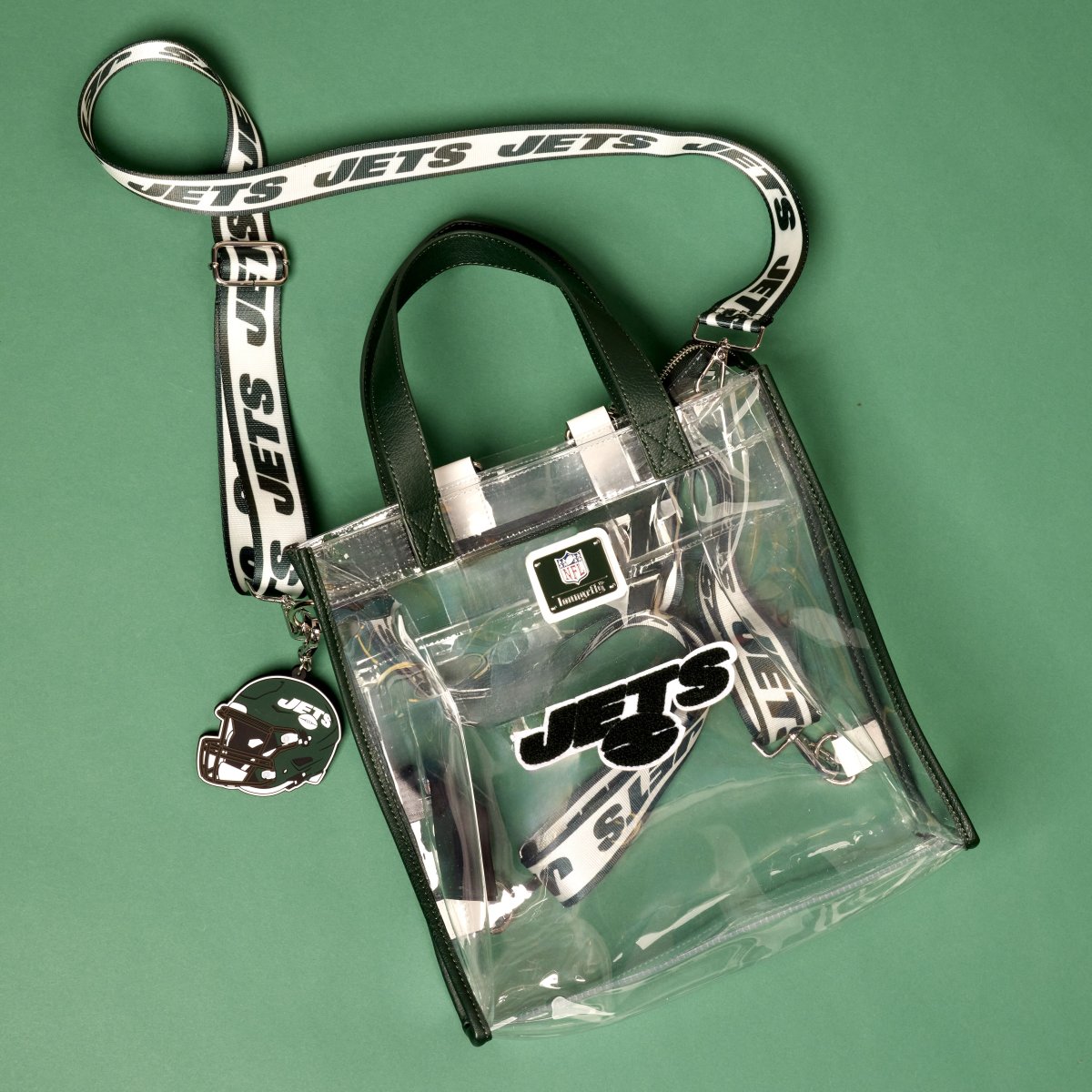 NFL New York Jets Clear Convertible Backpack & Tote Crossbody Stadium Bag - Figurine Bags NFL - vue 2