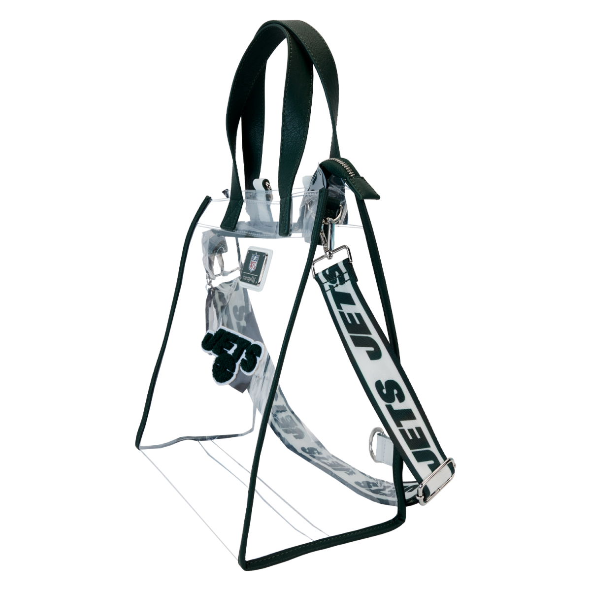 NFL New York Jets Clear Convertible Backpack & Tote Crossbody Stadium Bag - Figurine Bags NFL - vue 3