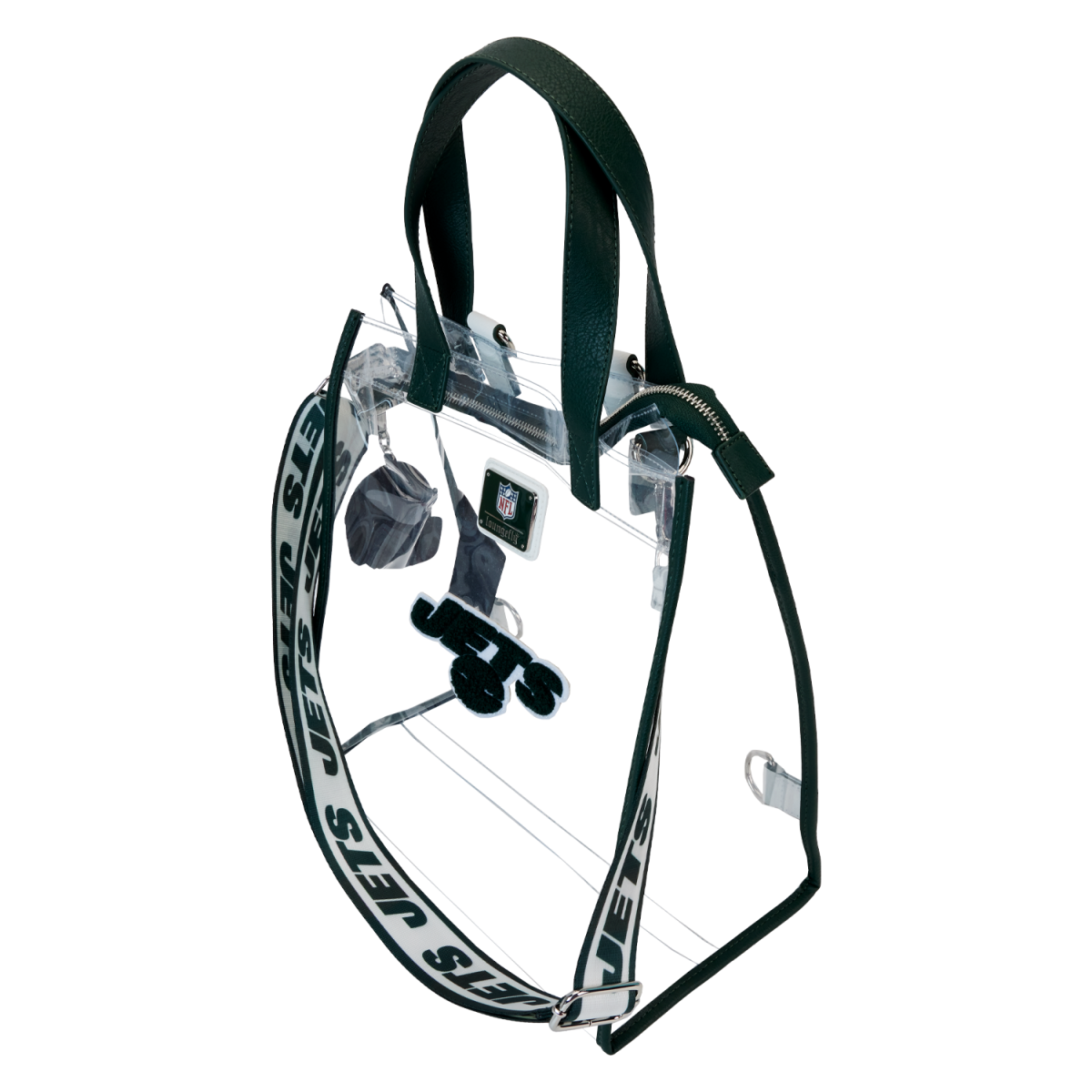 NFL New York Jets Clear Convertible Backpack & Tote Crossbody Stadium Bag - Figurine Bags NFL - vue 4