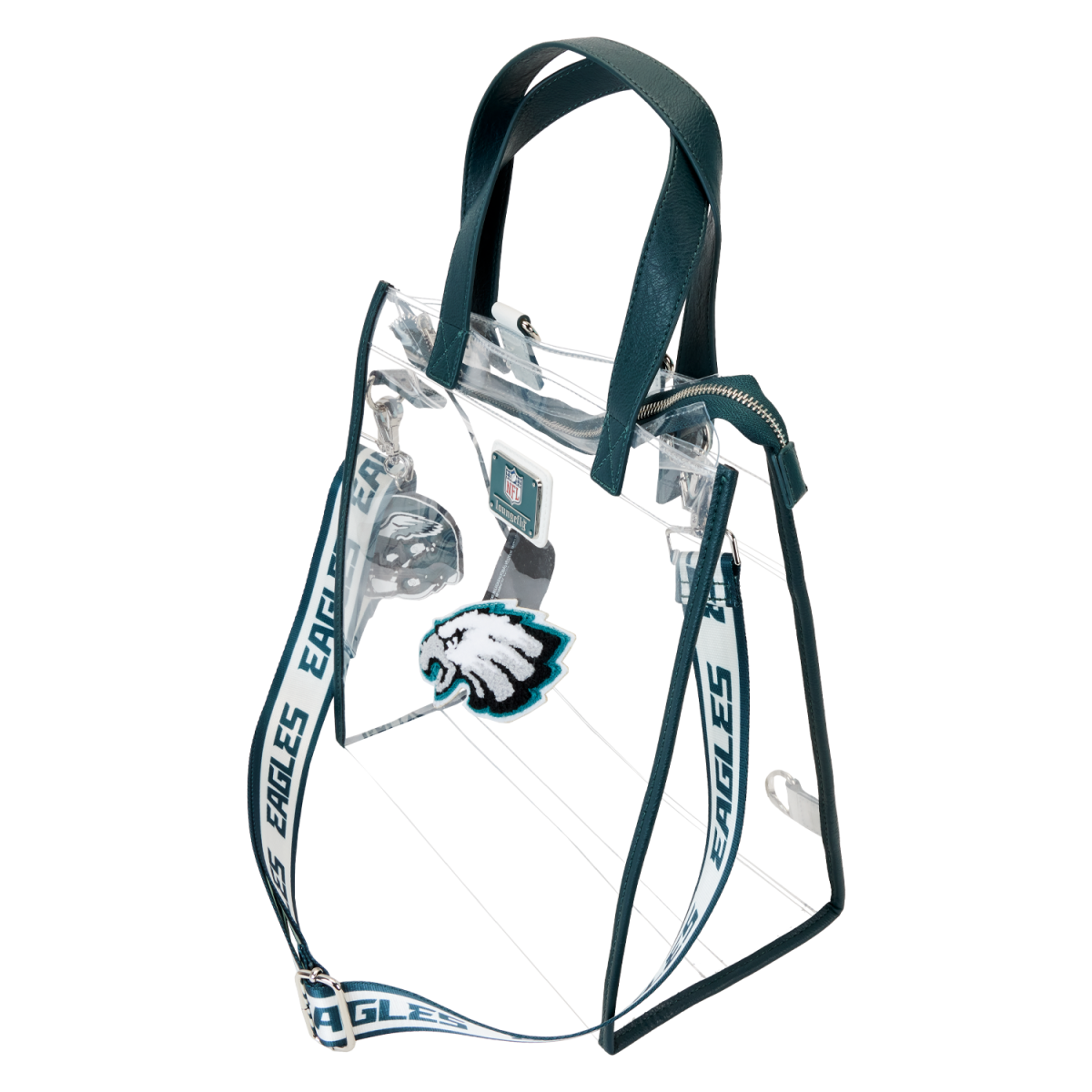 NFL Philadelphia Eagles Clear Convertible Backpack & Tote Crossbody Stadium Bag - Figurine Bags NFL - vue 5