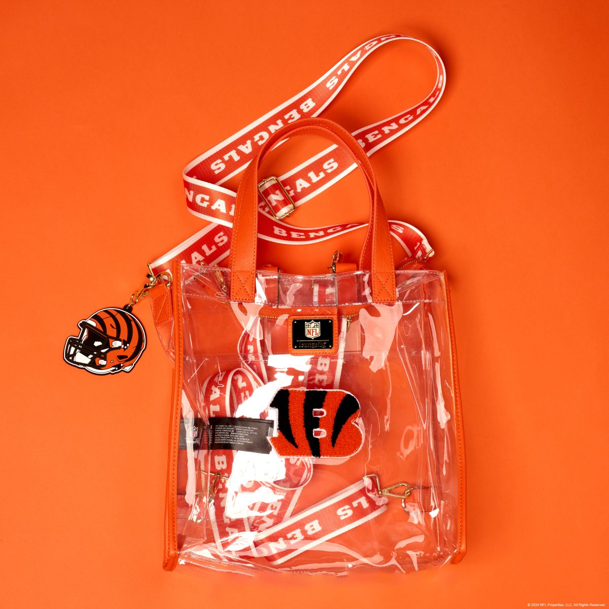 NFL Cincinnati Bengals Clear Convertible Backpack & Tote Crossbody Stadium Bag - Figurine Bags NFL - vue 2