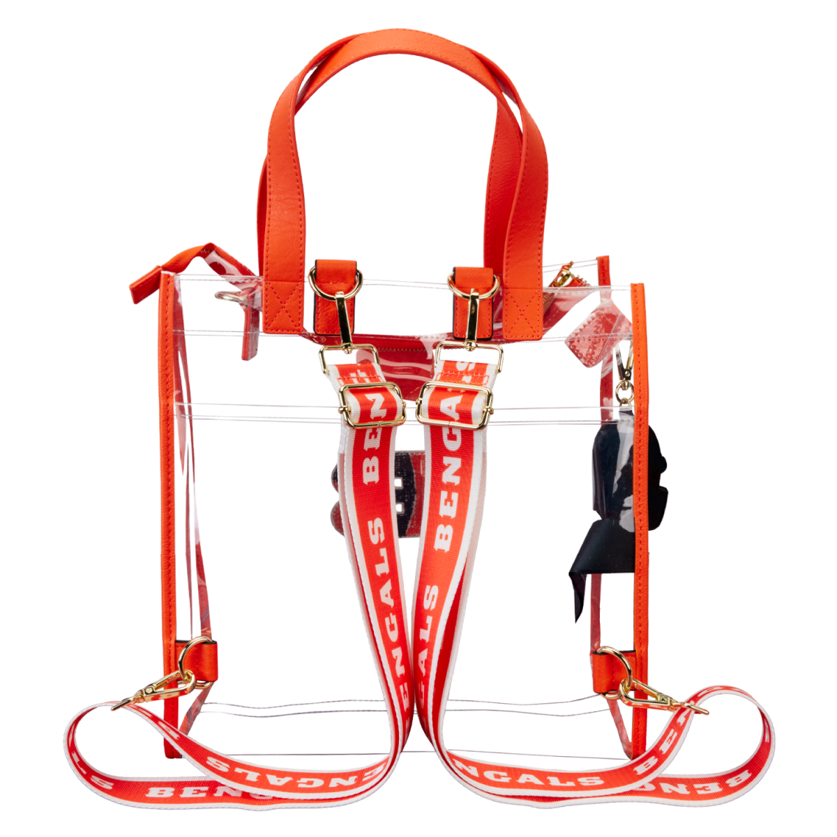 NFL Cincinnati Bengals Clear Convertible Backpack & Tote Crossbody Stadium Bag - Figurine Bags NFL - vue 5