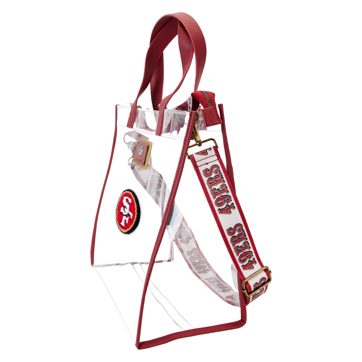 NFL San Francisco 49ers Clear Convertible Backpack & Tote Crossbody Stadium Bag - Figurine Bags NFL - vue 4