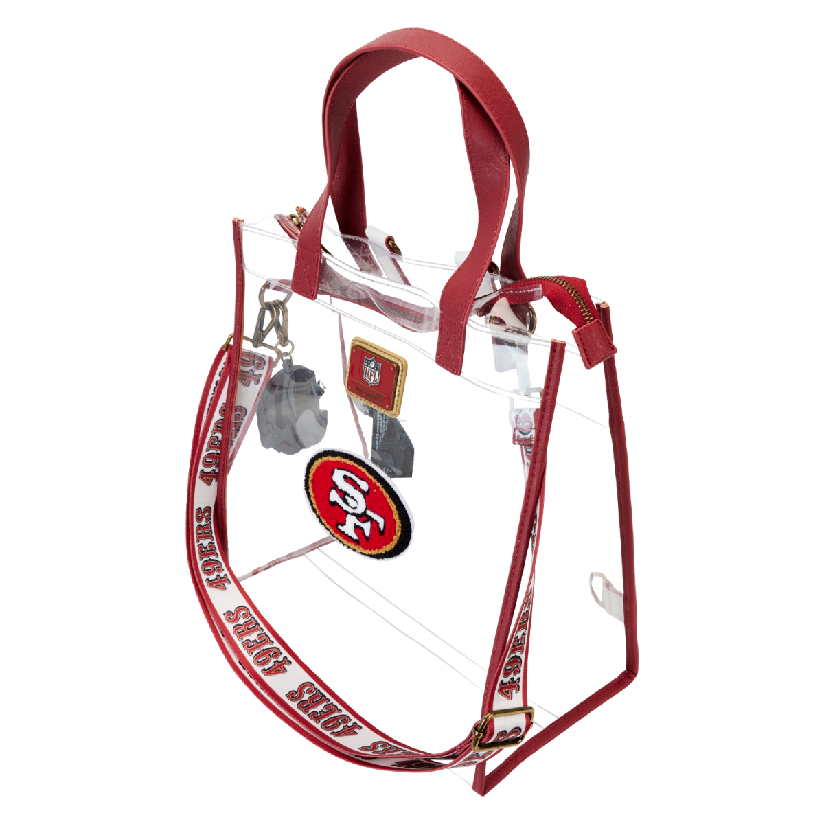 NFL San Francisco 49ers Clear Convertible Backpack & Tote Crossbody Stadium Bag - Figurine Bags NFL - vue 5