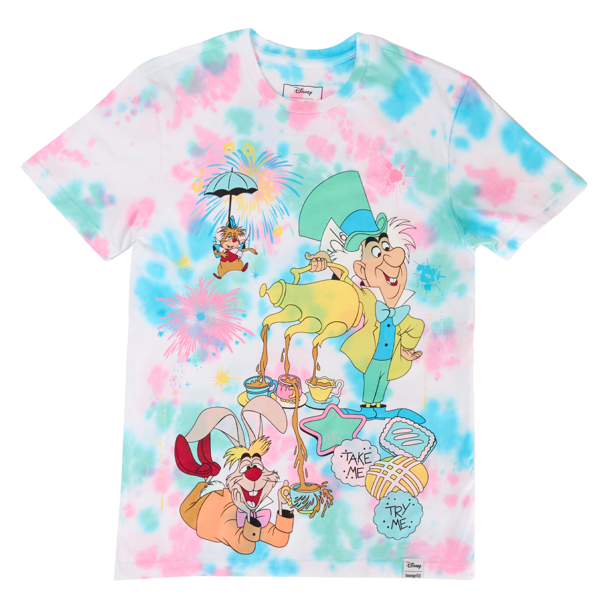Alice in Wonderland Unbirthday Tie-Dye Unisex Tee - Figurine Apparel Disney - vue 6