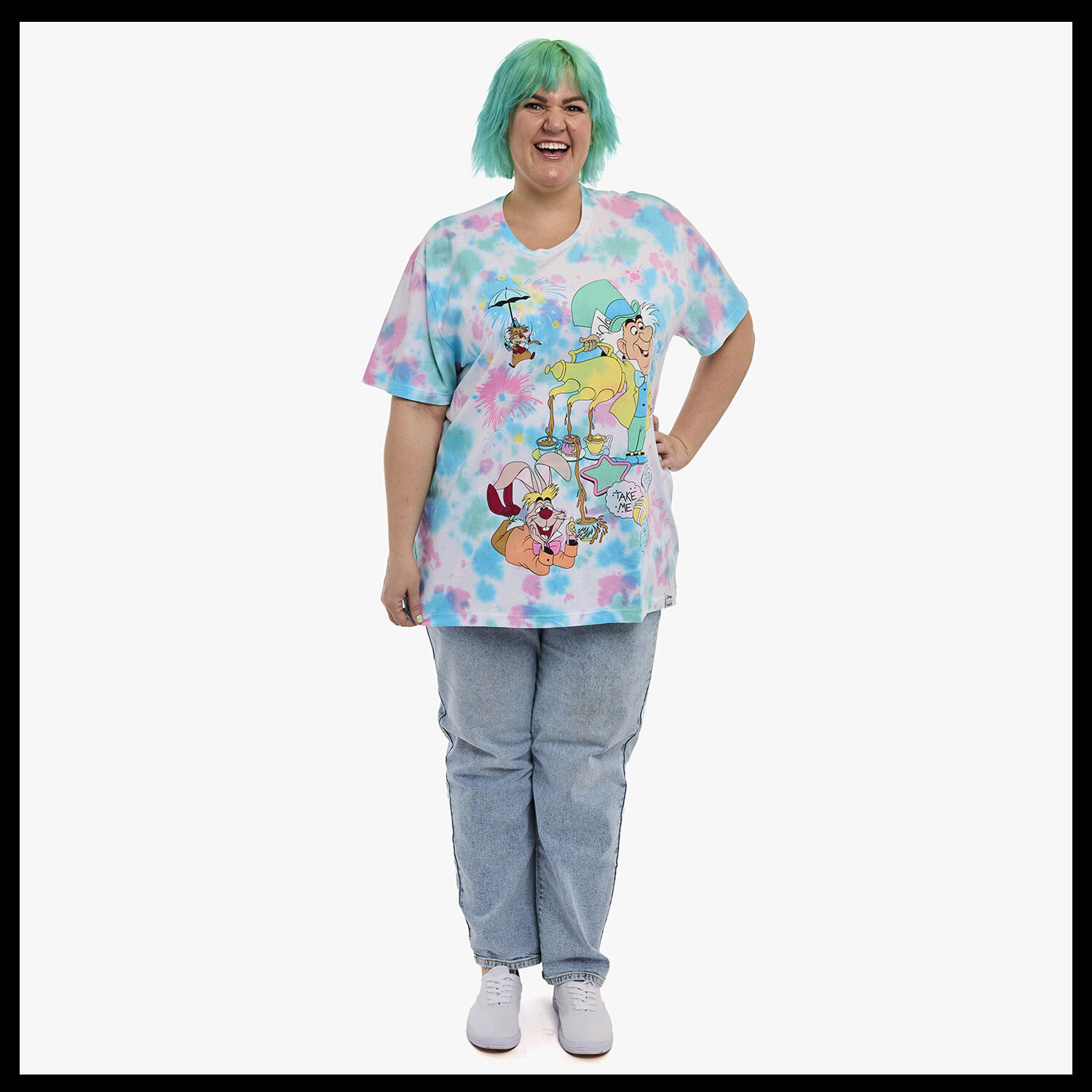 Alice in Wonderland Unbirthday Tie-Dye Unisex Tee - Figurine Apparel Disney - vue 10