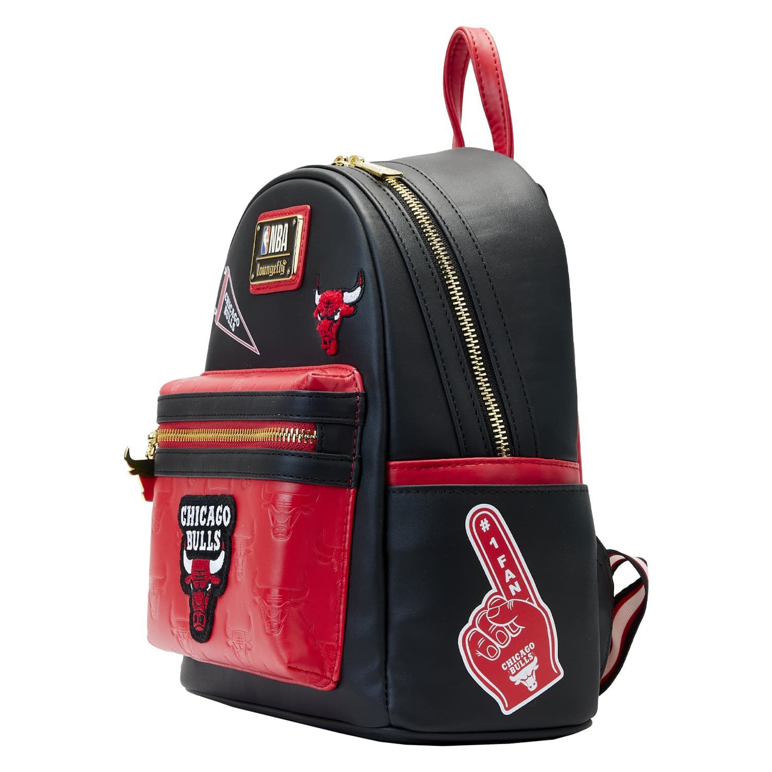 NBA Chicago Bulls Patch Icons Mini Backpack - Figurine Bags NBA - vue 3