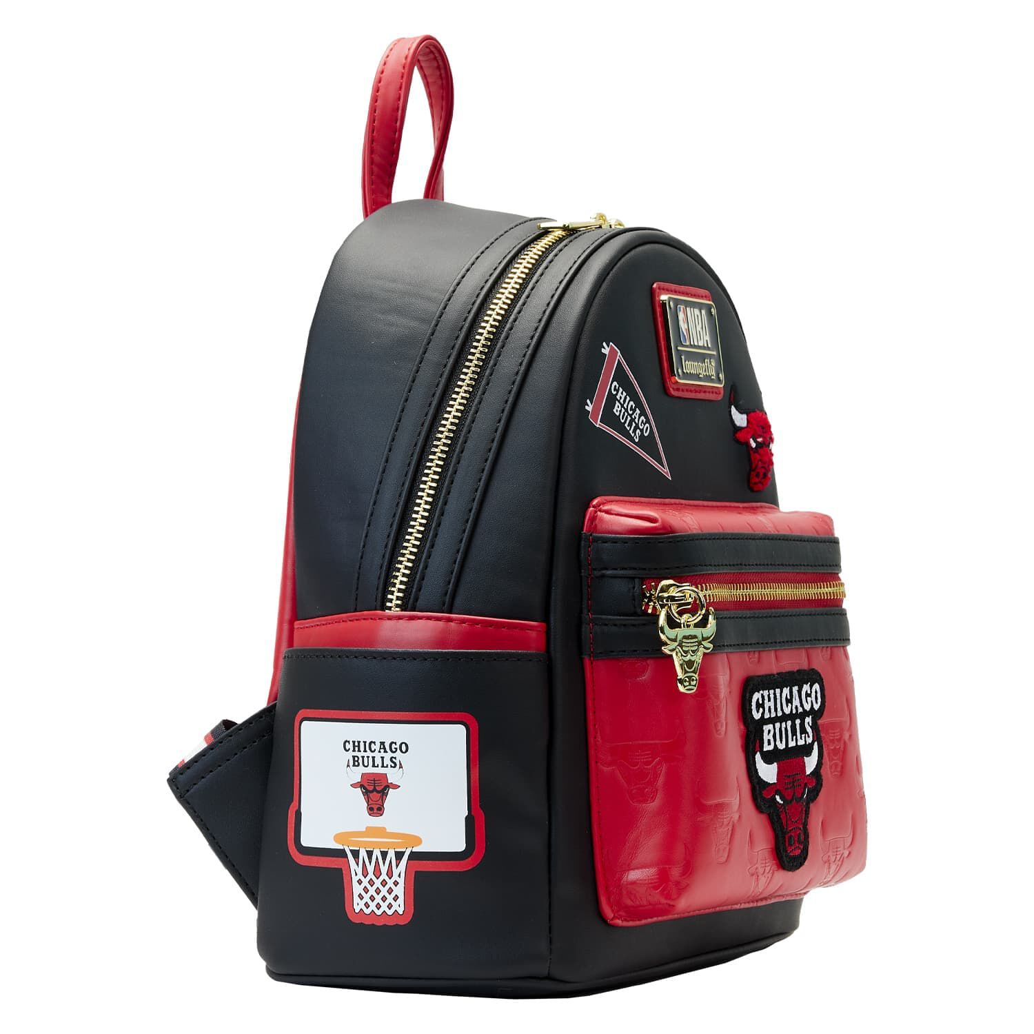 NBA Chicago Bulls Patch Icons Mini Backpack - Figurine Bags NBA - vue 5