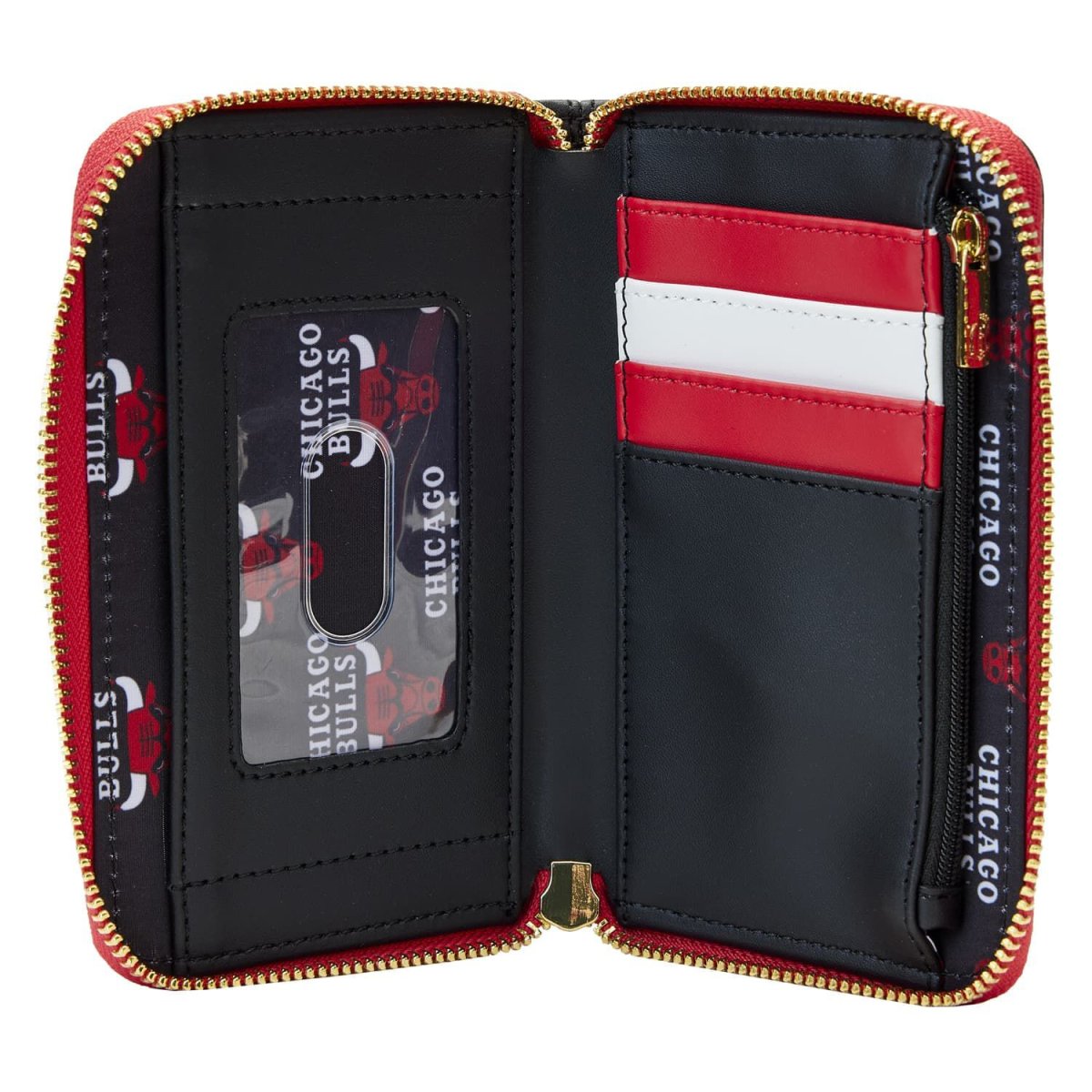 NBA Chicago Bulls Patch Icons Zip Around Wallet - Figurine Wallets NBA - vue 5