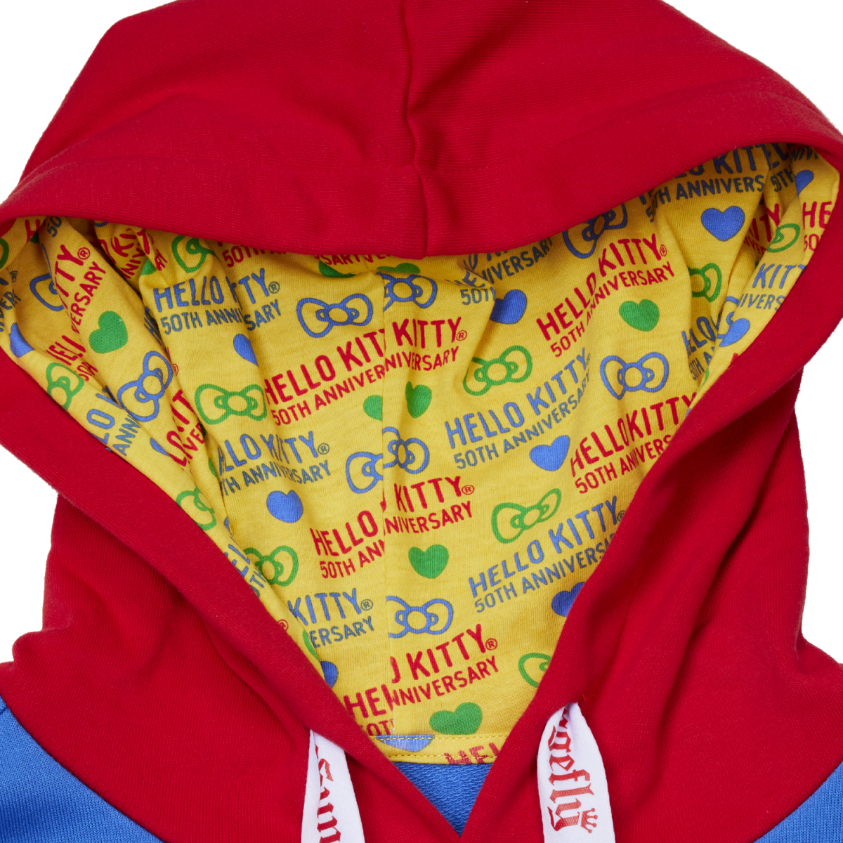 Sanrio Hello Kitty 50th Anniversary Color Block Unisex Hoodie - Figurine Apparel Sanrio - vue 5
