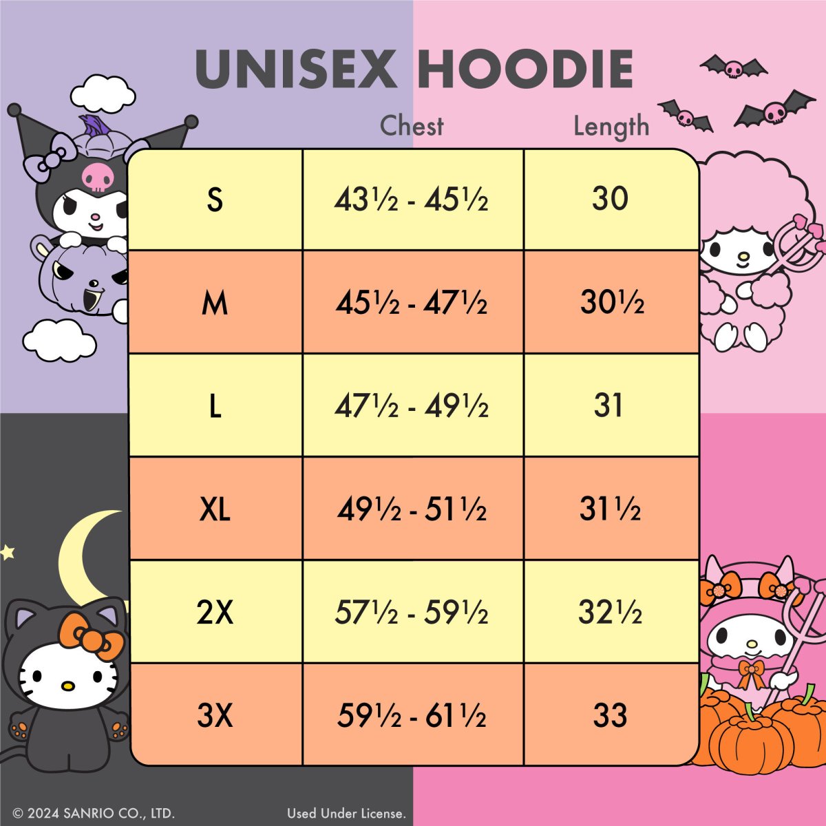 Sanrio Hello Kitty & Friends Costume Unisex Hoodie - Figurine Apparel Sanrio - vue 5