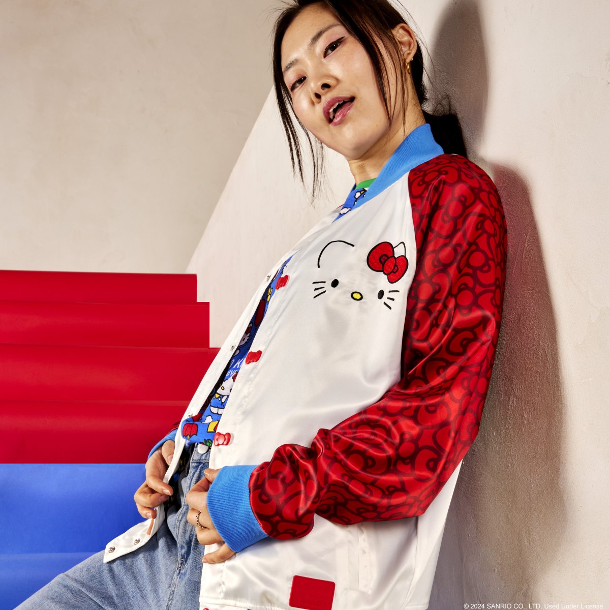 Sanrio Hello Kitty 50th Anniversary Unisex Bomber Jacket - Figurine Apparel Sanrio - vue 2