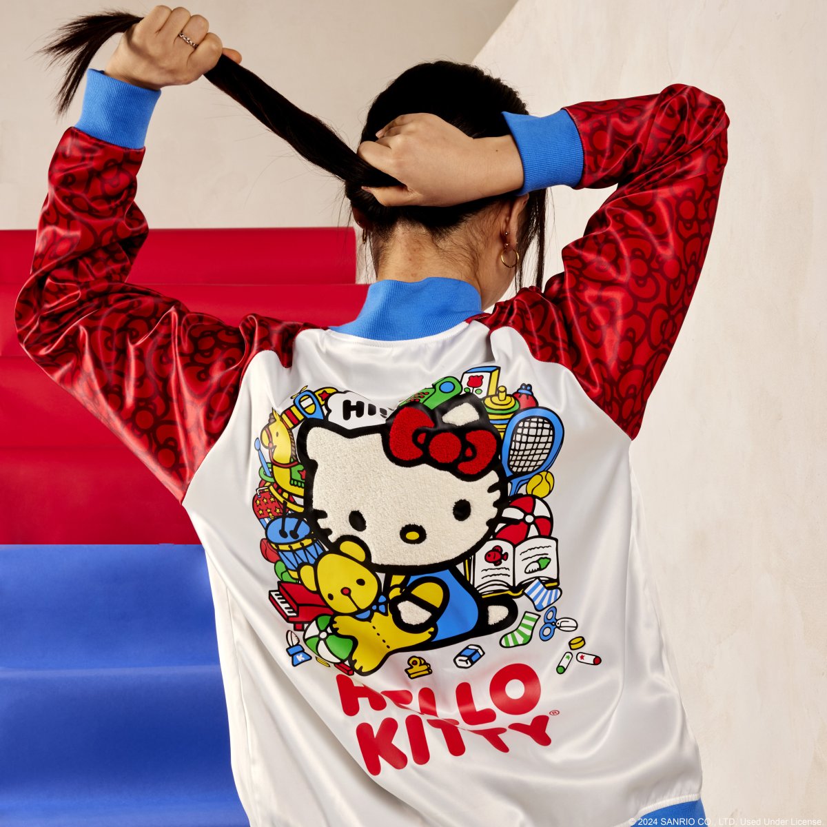 Sanrio Hello Kitty 50th Anniversary Unisex Bomber Jacket - Figurine Apparel Sanrio - vue 3