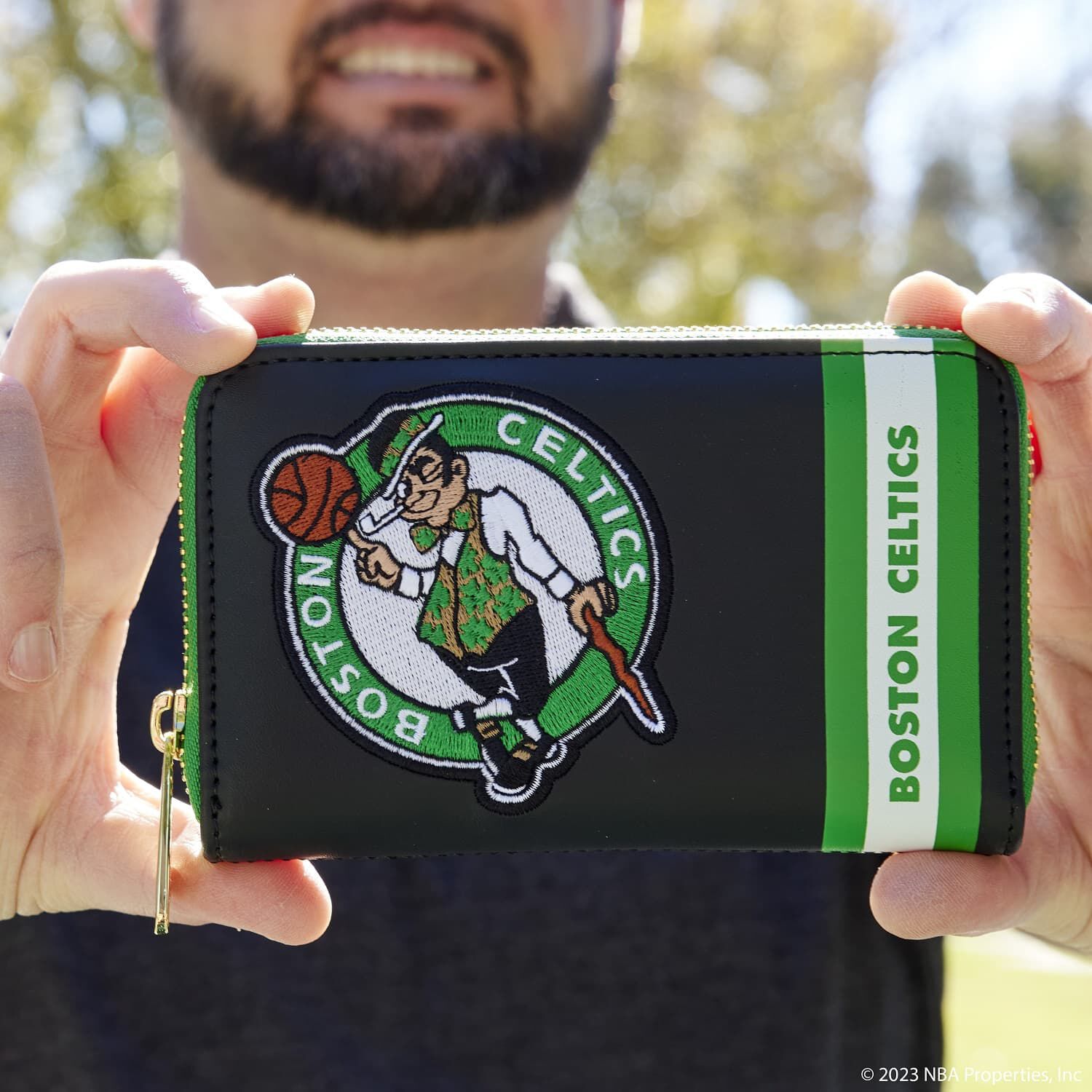 NBA Boston Celtics Patch Icons Zip Around Wallet - Figurine Wallets NBA - vue 2