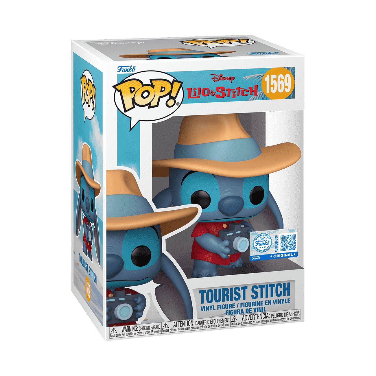 Pop! Tourist Stitch - Figurine Pop! Disney - vue 3