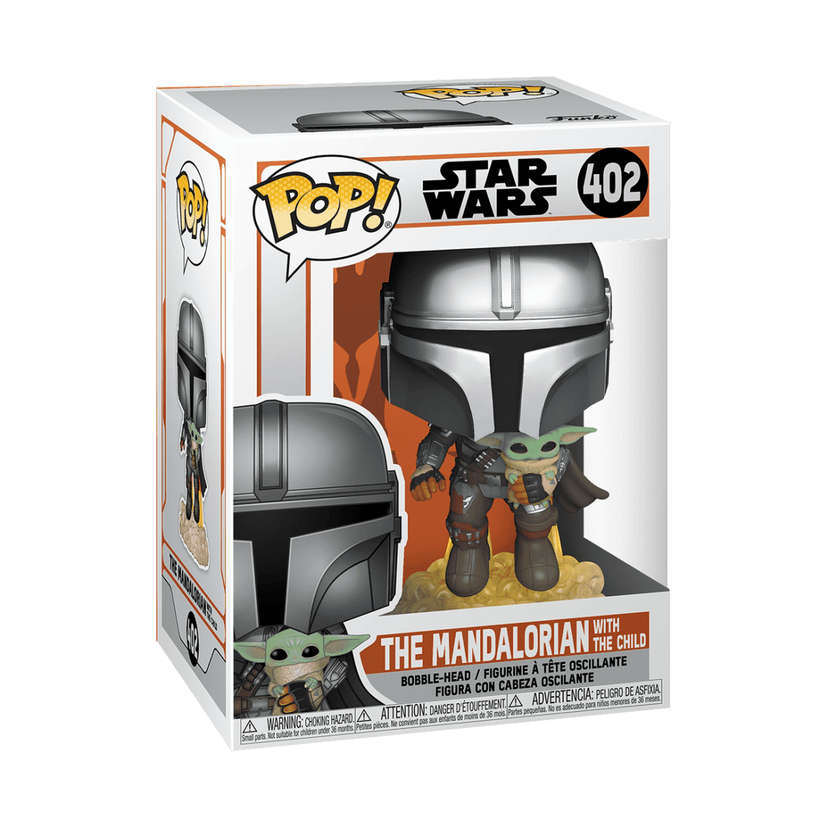 Pop! The Mandalorian Flying with Jet Pack - Figurine Pop! Star Wars - vue 2