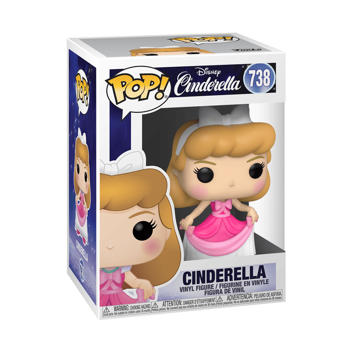 Pop! Cinderella in Pink Dress - Figurine Pop! Disney - vue 2