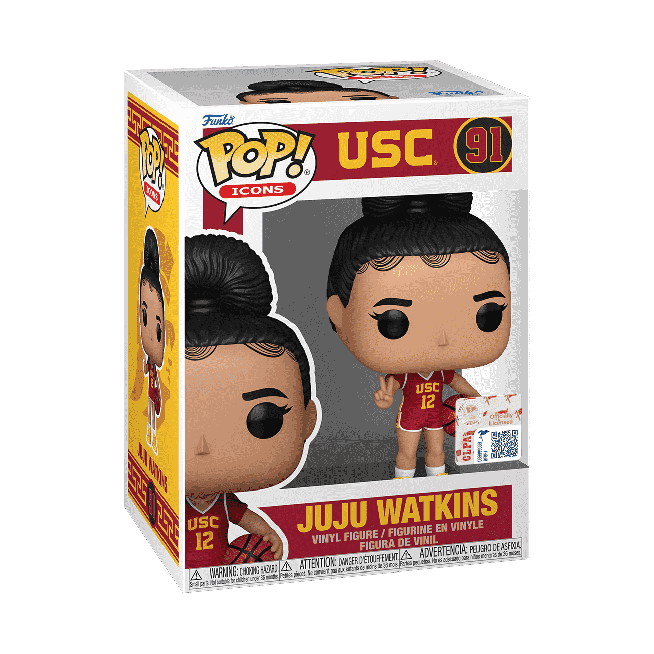 Pop! JuJu Watkins (Cardinal Jersey) - Figurine Pop! NCAA - vue 2