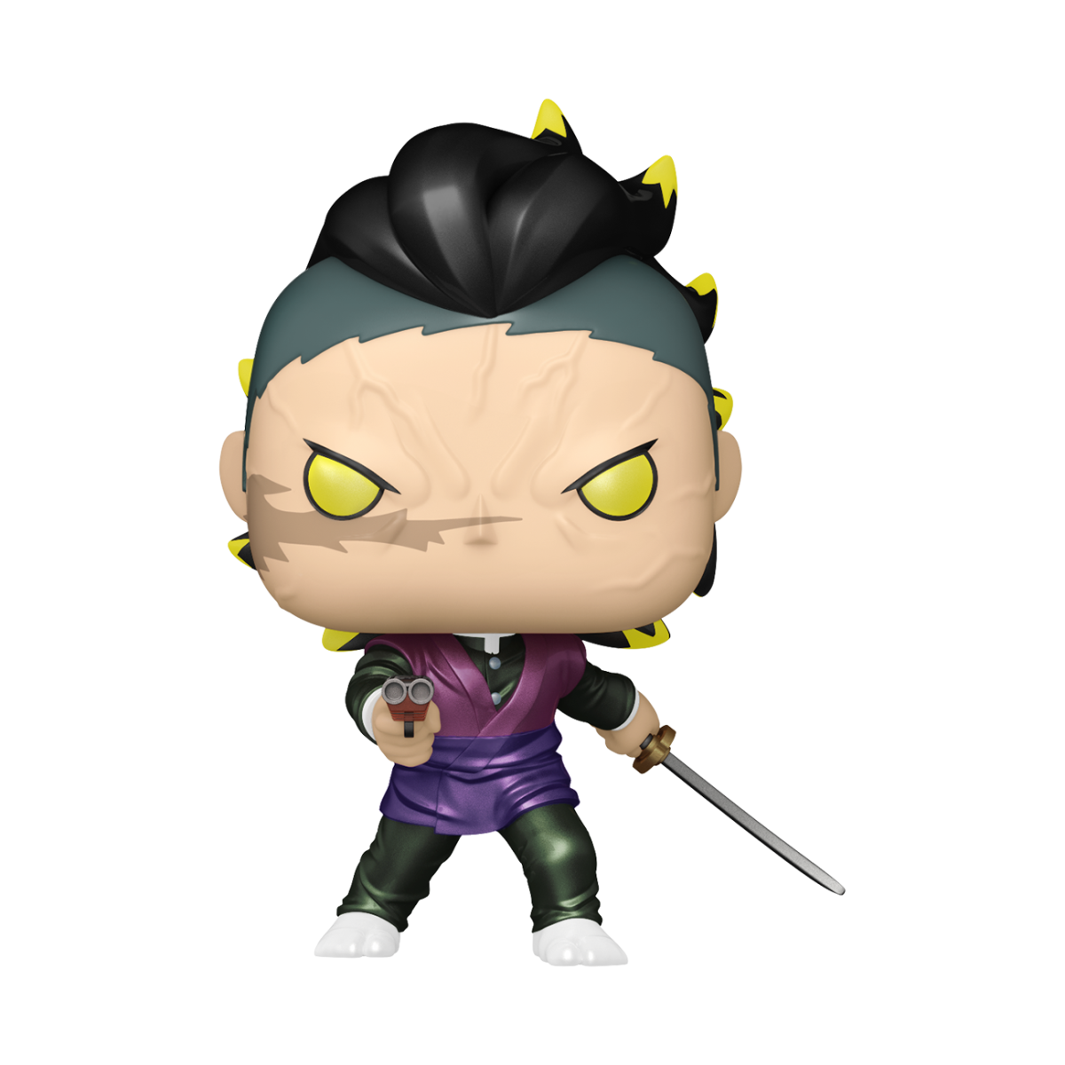 Pop! Genya Shinazugawa (Demon Form) (Metallic) with Pop! Protector - Figurine Pop! Demon Slayer - vue 2