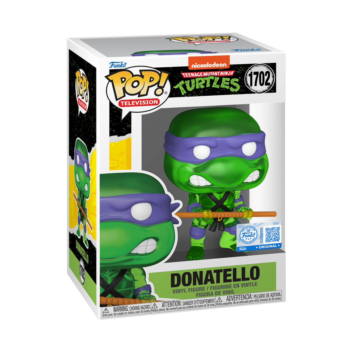 Pop! Donatello (Translucent Green) - Figurine Pop! Teenage Mutant Ninja Turtles - vue 2