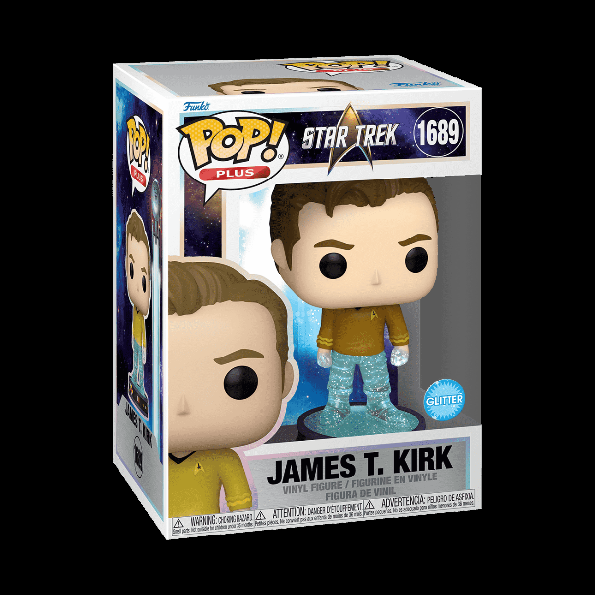 Pop! Plus James T. Kirk (Transporter) (Glitter) - Figurine Pop! Star Trek - vue 2