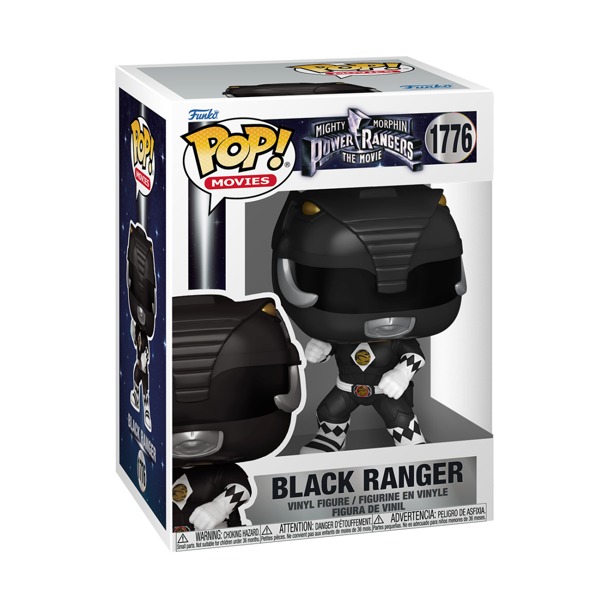 Pop! Black Ranger (Power Rangers: The Movie) - Figurine Pop! Power Rangers - vue 2