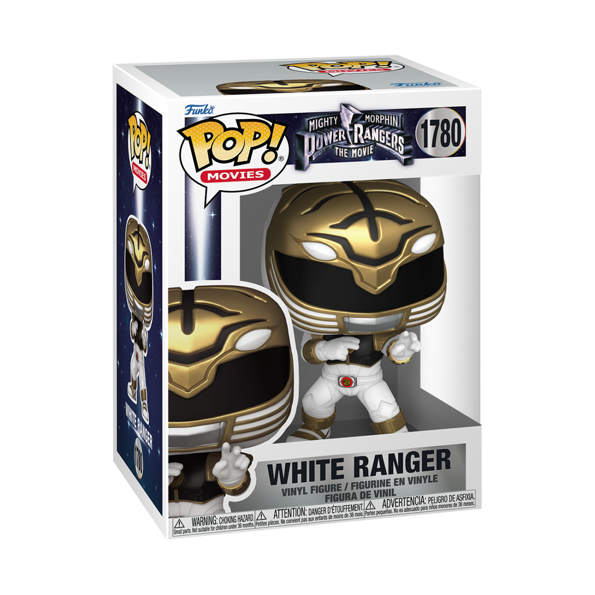 Pop! White Ranger (Power Rangers: The Movie) - Figurine Pop! Power Rangers - vue 2