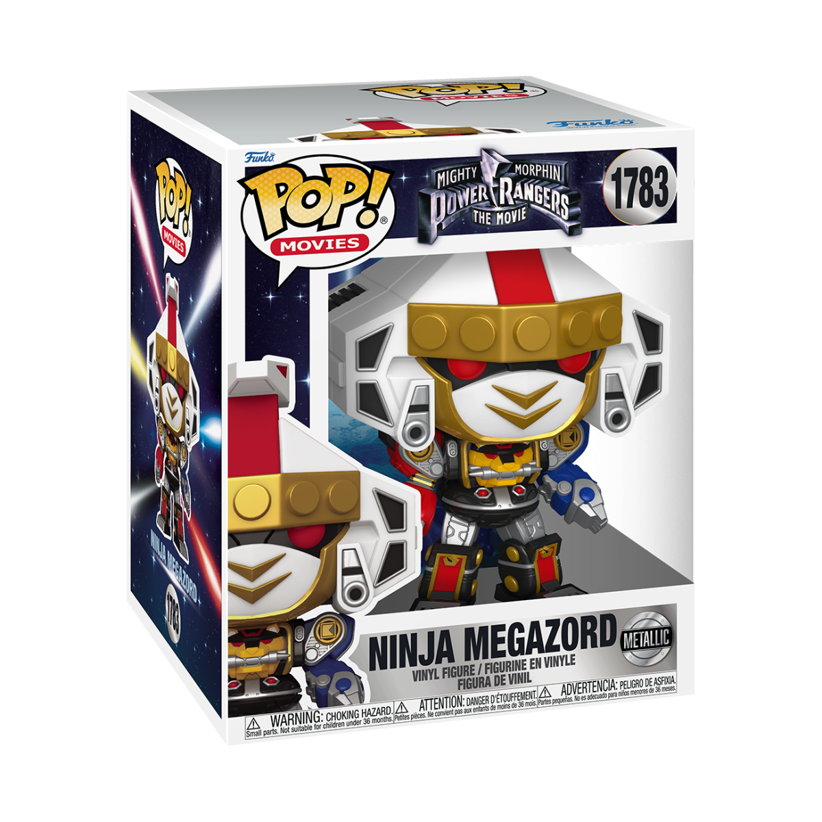 Pop! Super Ninja Megazord (Power Rangers: The Movie) (Metallic) - Figurine Pop! Power Rangers - vue 2