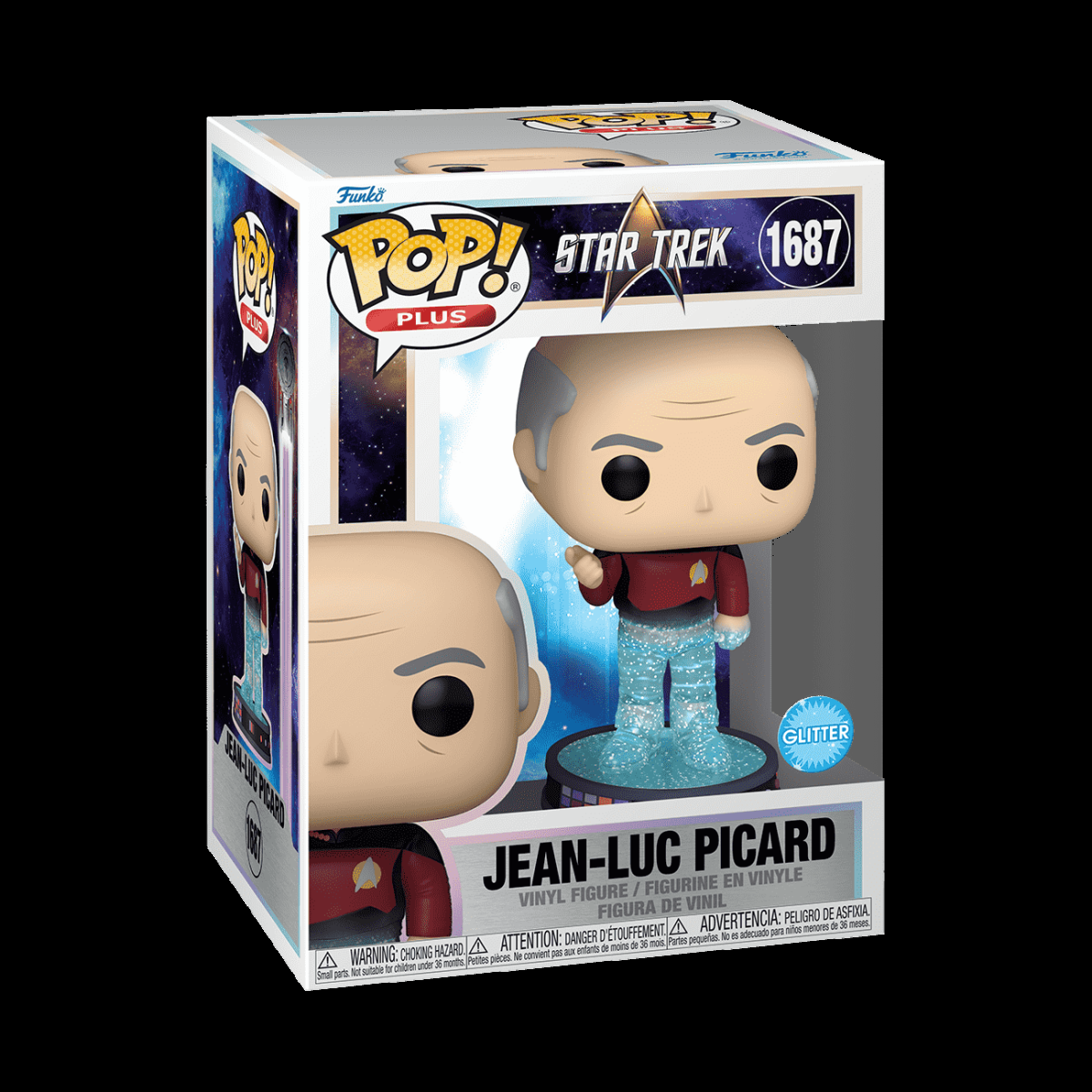 Pop! Plus Jean-Luc Picard (Transporter) (Glitter) - Figurine Pop! Star Trek - vue 2