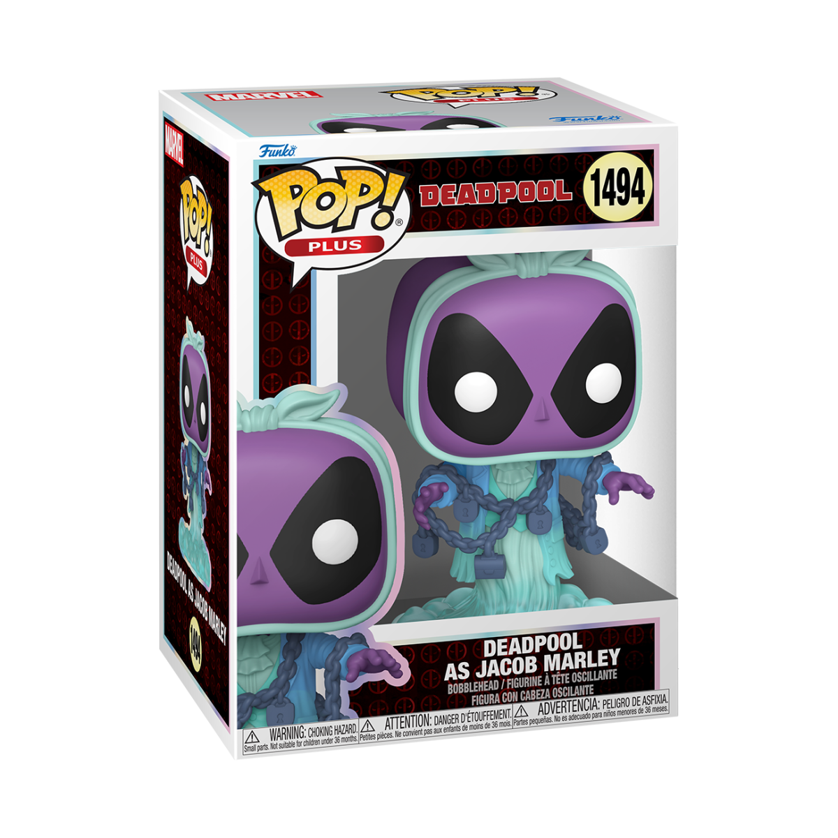 Pop! Plus Deadpool as Jacob Marley - Figurine Pop! Marvel - vue 2