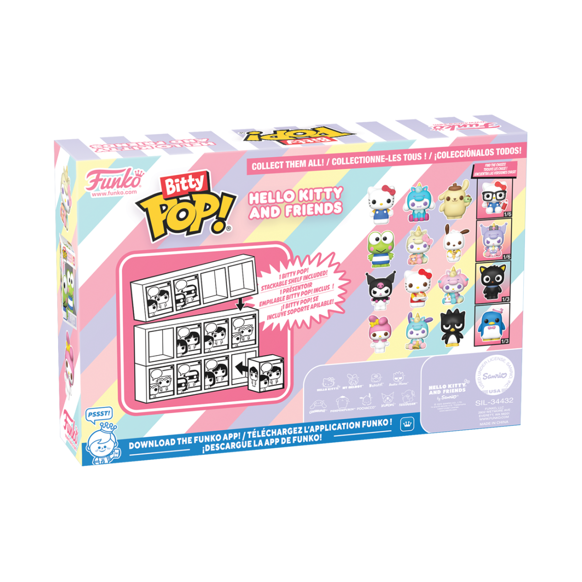 Bitty Pop! Hello Kitty and Friends 4-Pack Series 1 - Figurine Bitty Pop! Sanrio - vue 3