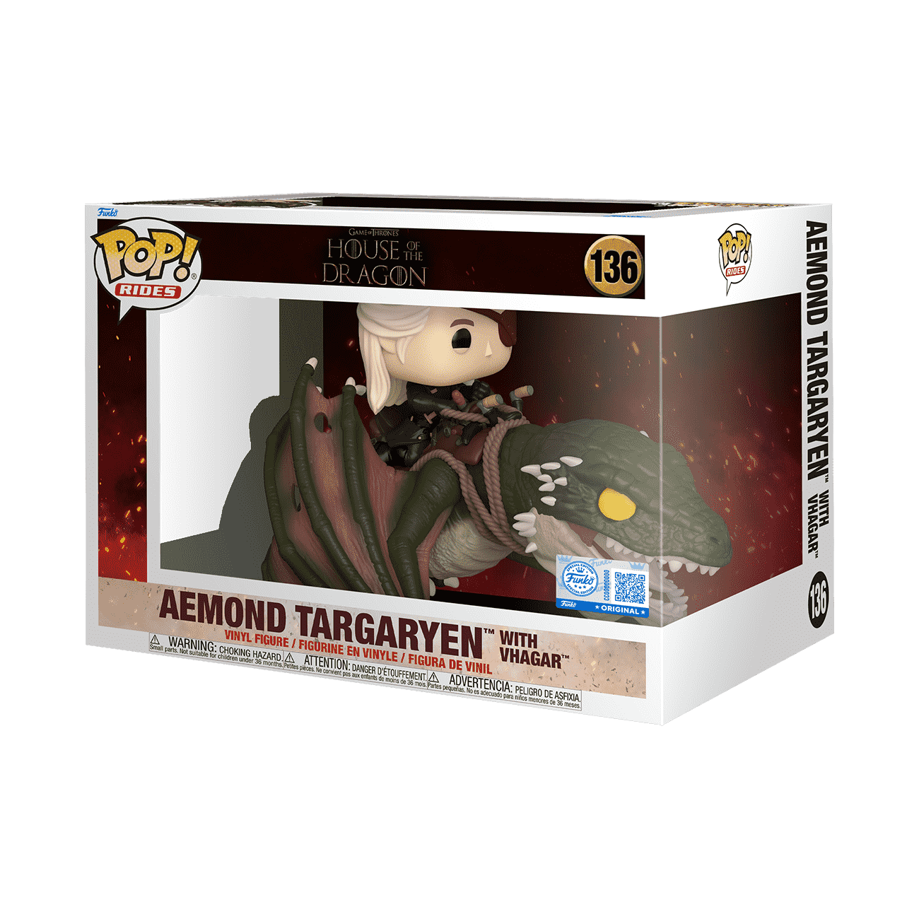 Pop! Rides Deluxe Aemond Targaryen with Vhagar - Figurine Pop! House of the Dragon - vue 2