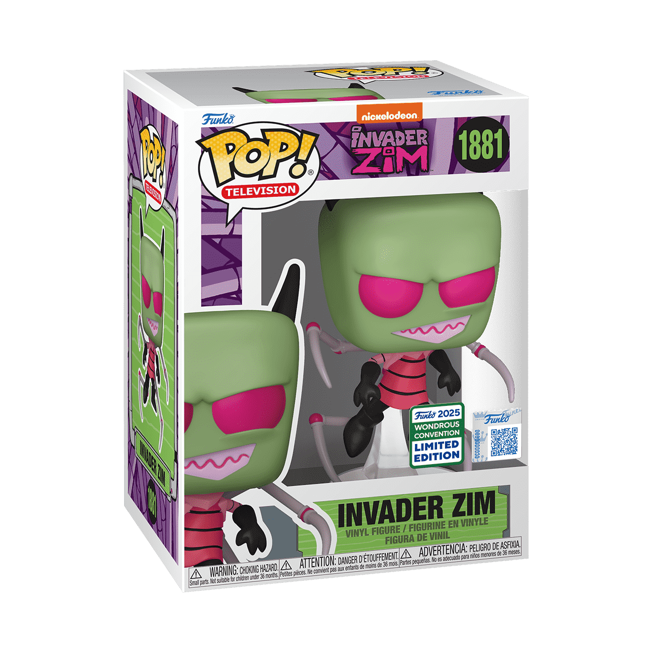 Pop! Invader Zim with Irken PAK Legs with Pop! Protector - Figurine Pop! Nickelodeon - vue 2