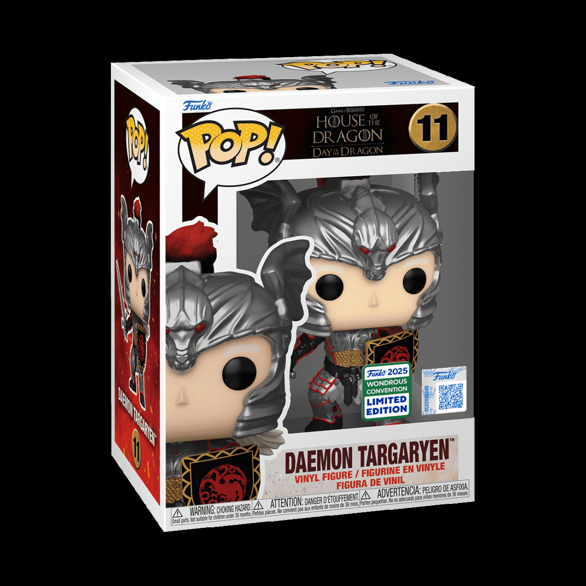 Pop! Daemon Targaryen (Targaryen Armor) with Pop! Protector - Figurine Pop! House of the Dragon - vue 2