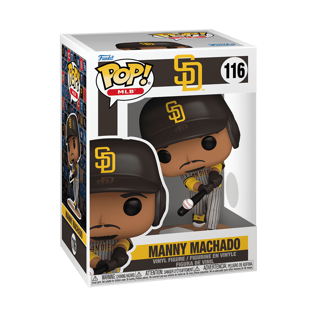 Pop! Manny Machado (Batting) (Grey Away Uniform) - Figurine Pop! MLB - vue 2