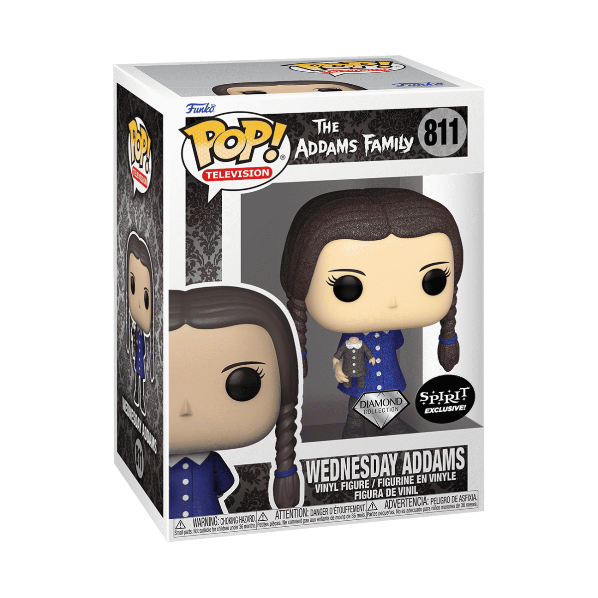 Pop! Wednesday Addams with Doll (Diamond) - Figurine Pop! The Addams Family - vue 2