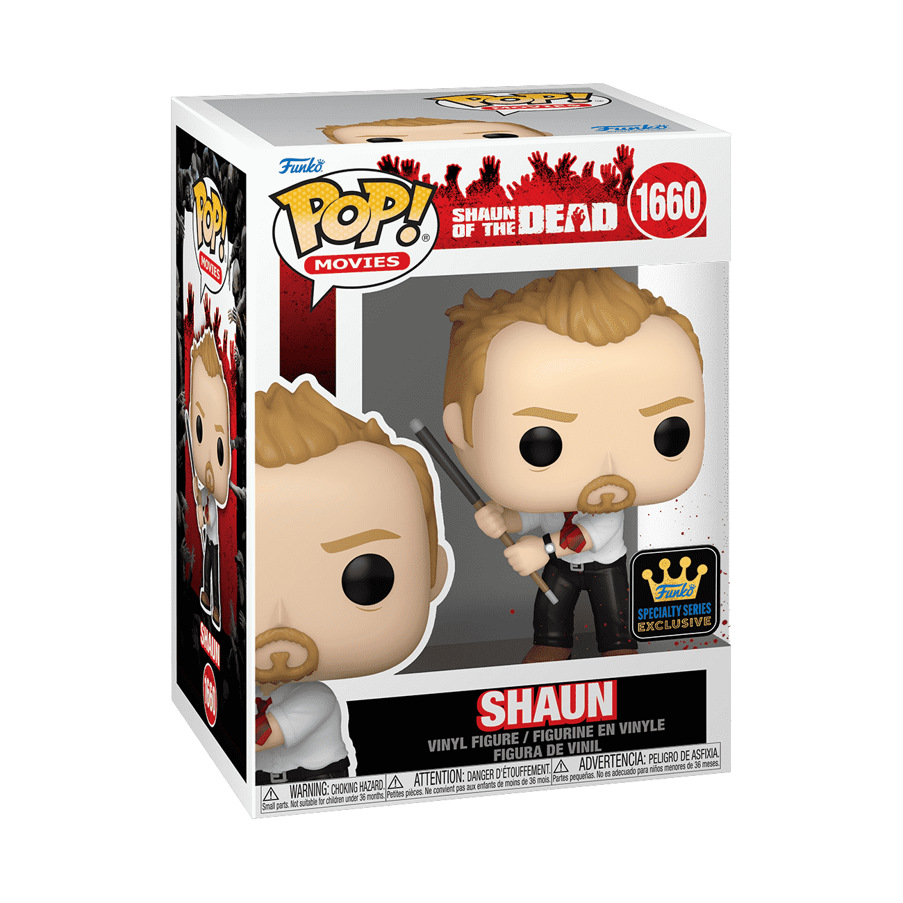 Pop! Shaun with Pool Cue - Figurine Pop! Shaun of the Dead - vue 2