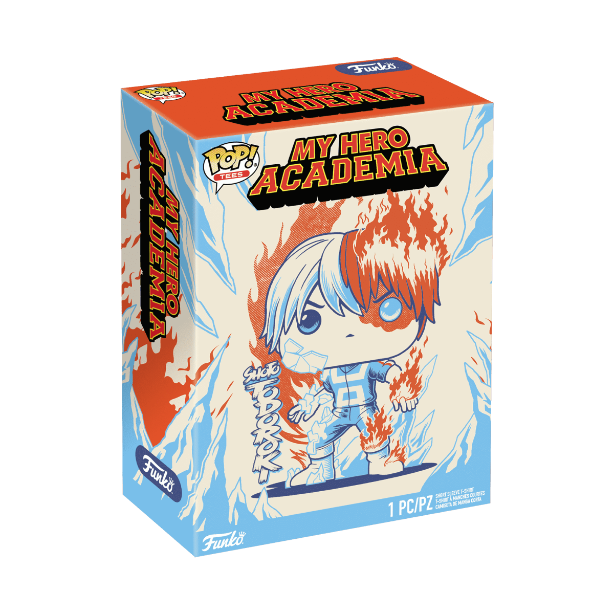 Shoto Todoroki Boxed Tee - Figurine Apparel My Hero Academia - vue 2