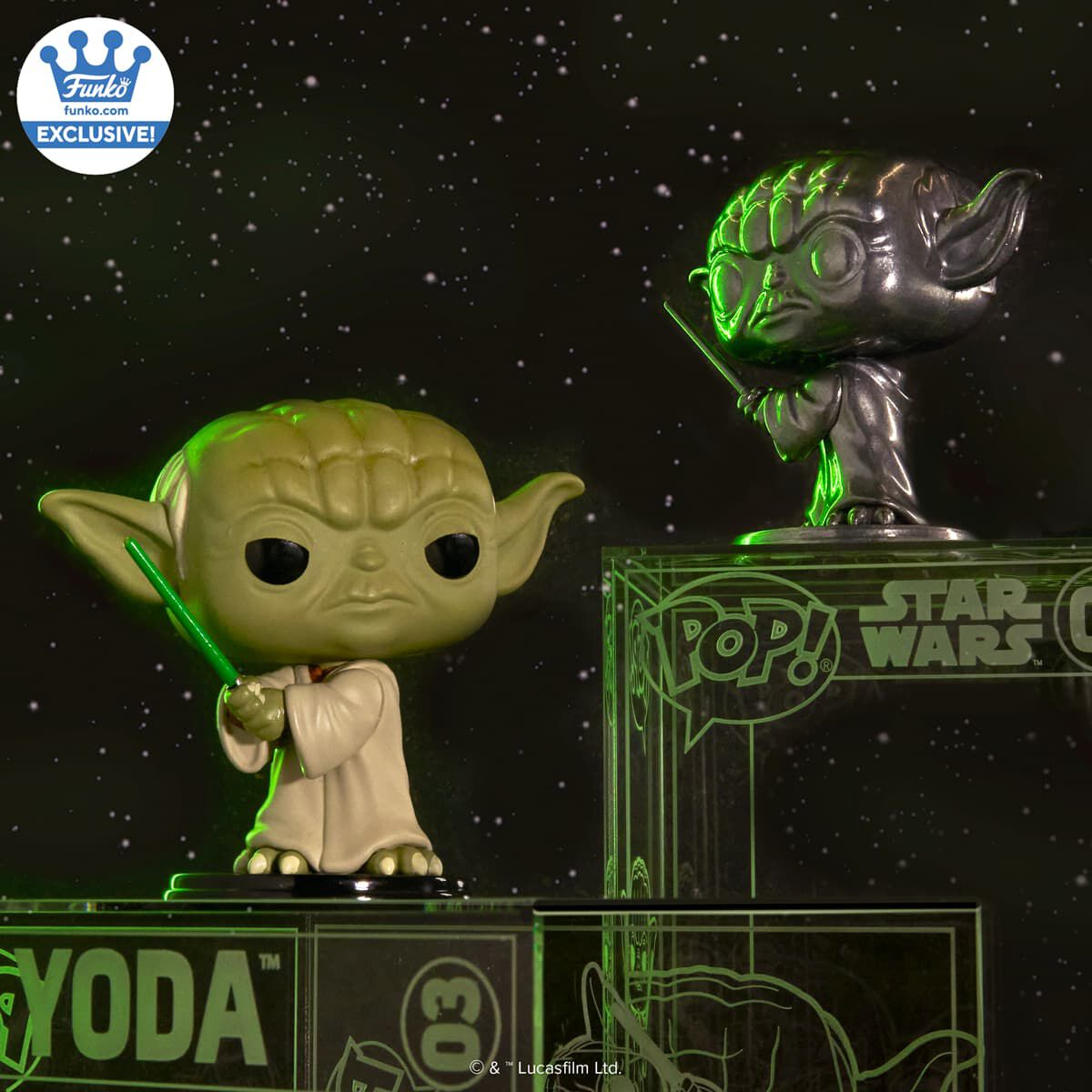Pop! Die-Cast Yoda with Lightsaber - Figurine Pop! Star Wars - vue 2