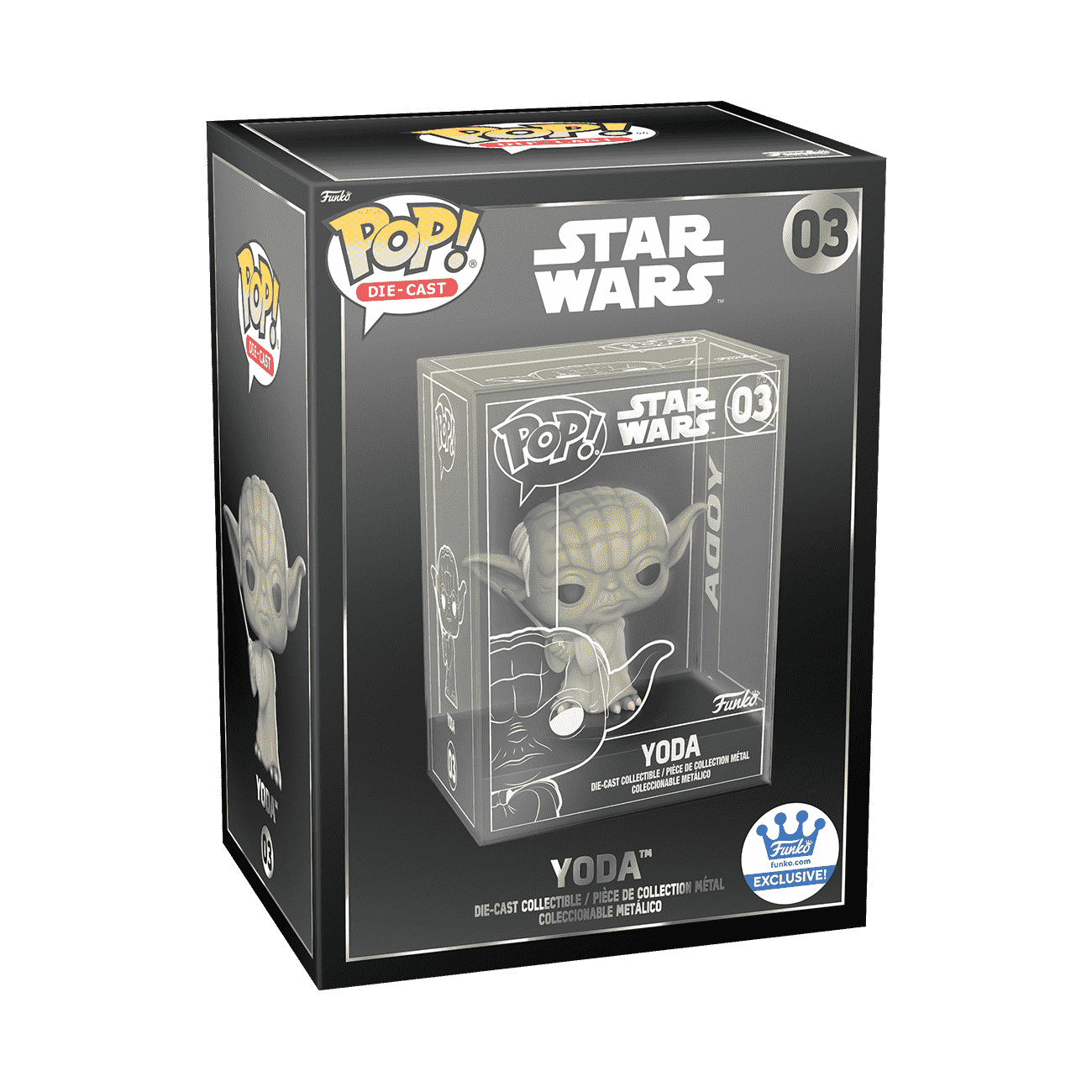 Pop! Die-Cast Yoda with Lightsaber - Figurine Pop! Star Wars - vue 3