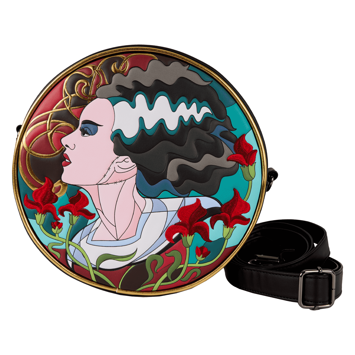 Universal Monsters The Bride Of Frankenstein Stained Glass Crossbody Bag - Figurine Bags