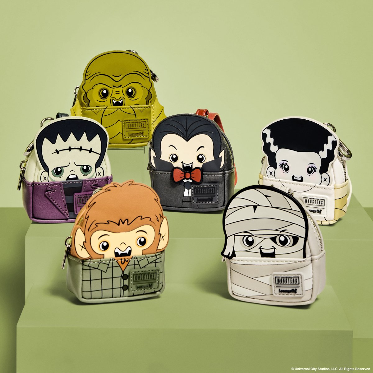 Universal Monsters Mystery Mini Backpack Keychain Charm - Figurine Accessories Universal Monsters - vue 2