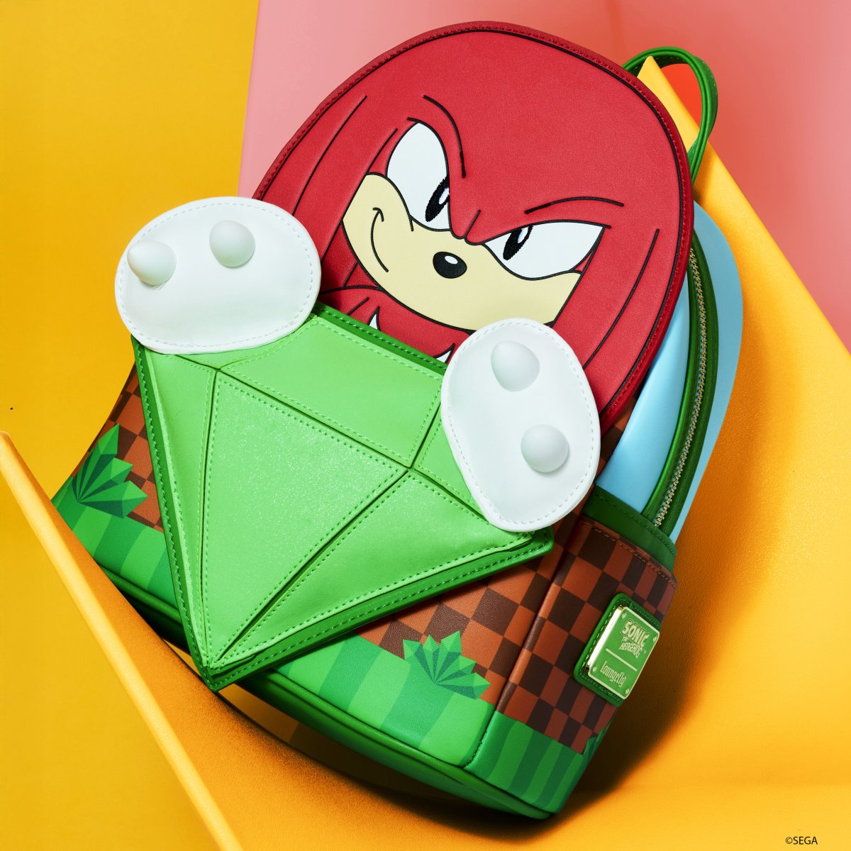 Sonic The Hedgehog Limited Edition Knuckles Emerald Glitter Mini Backpack - Figurine Bags Sonic The Hedgehog - vue 2
