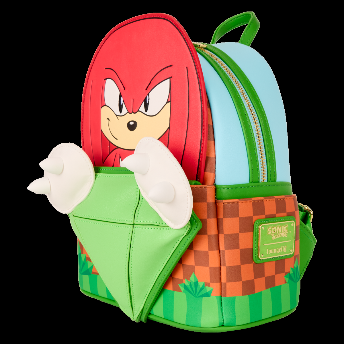 Sonic The Hedgehog Limited Edition Knuckles Emerald Glitter Mini Backpack - Figurine Bags Sonic The Hedgehog - vue 4