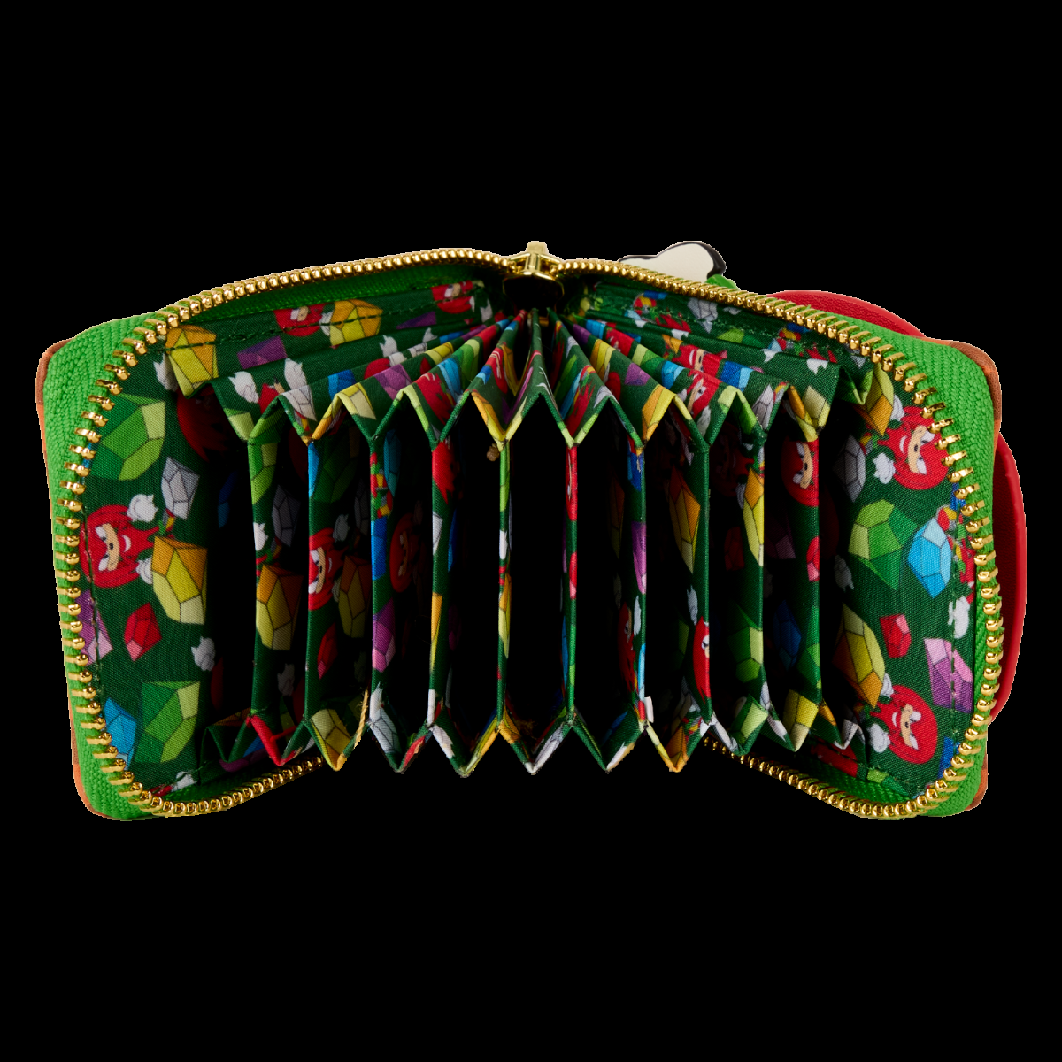 Sonic The Hedgehog Limited Edition Knuckles Emerald Glitter Accordion Wallet - Figurine Wallets Sonic The Hedgehog - vue 6