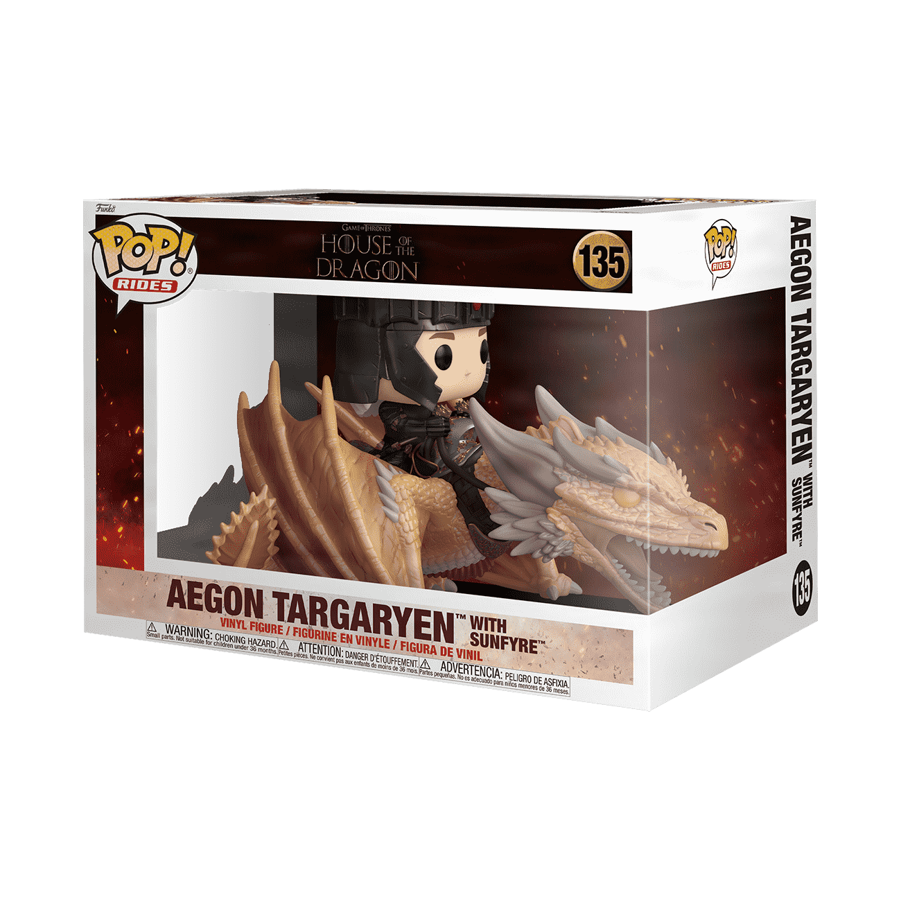 Pop! Rides Deluxe Aegon Targaryen with Sunfyre - Figurine Pop! House of the Dragon - vue 2