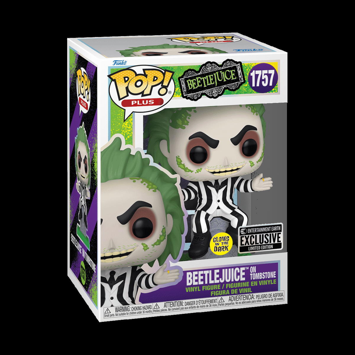 Pop! Plus Beetlejuice on Tombstone (Glow) - Figurine Pop! Beetlejuice - vue 2